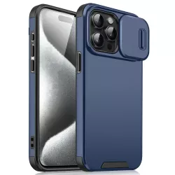 Cover iPhone 15 Blu con Sportellino per Fotocamera