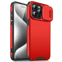 Cover iPhone 15 Rossa con Sportellino per Fotocamera