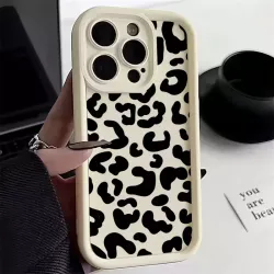 Cover iPhone 15 Bianca Leopardata 2