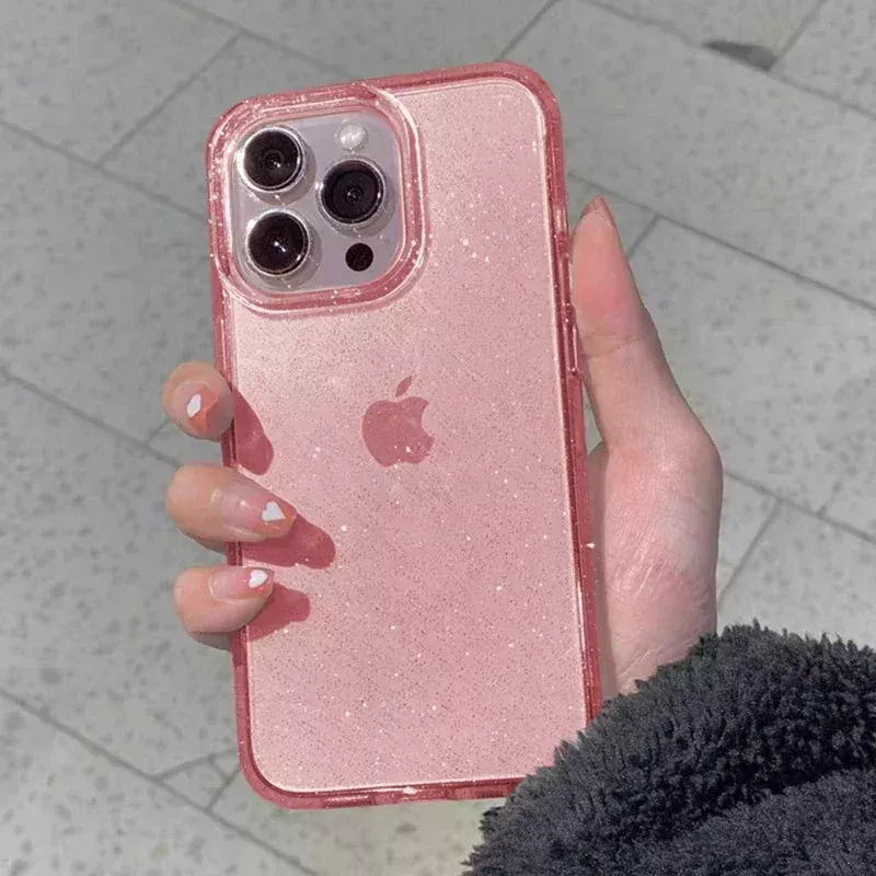 Cover iPhone 15 Rosa Glitter