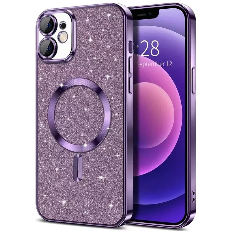 Cover iPhone 15 Viola Glitterata Cover iPhone 15 Viola Glitterata