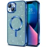 Cover iPhone 15 Blu Glitterata