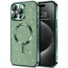 Cover iPhone 15 Verde Glitterata