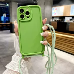 Cover iPhone 15 Verde con Laccio Regolabile