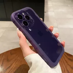 Cover iPhone 15 Viola Scuro con Paraurti