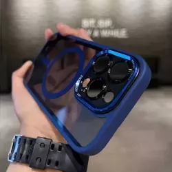 Cover iPhone 15 Blu con Paraurti Plus